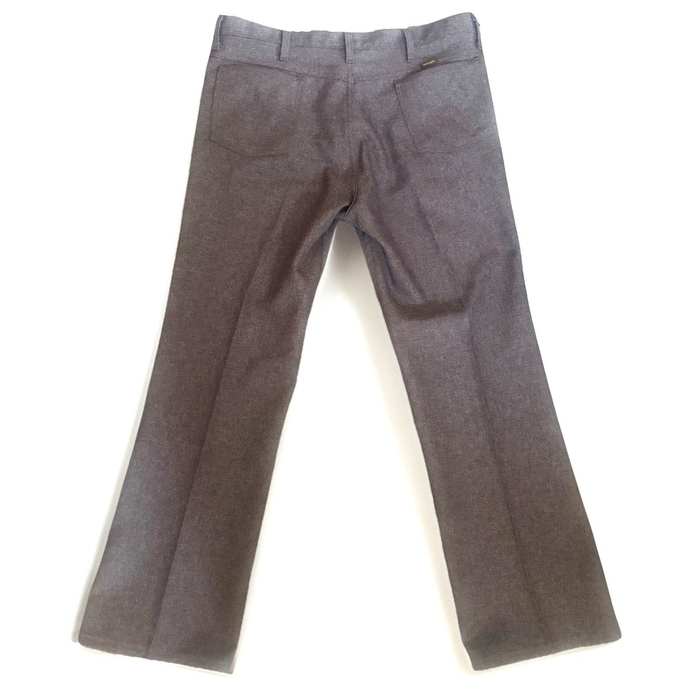 Vintage Wrangler Mens 38x30 Pants Heather Brown Rodeo Western Cowboy 82HO Slacks